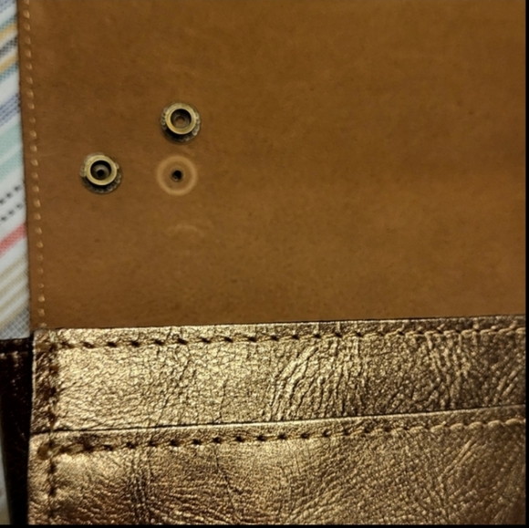 💝Patricia Nash Set- Locri Crossbody & Cassis Wallet in Vintage Antique Metallic - Picture 9 of 15